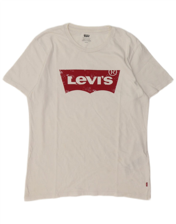 T-shirt grafica da uomo LEVI'S Top piccola in cotone bianco