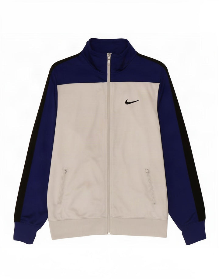 Giacca da tuta da donna Nike UK 18 XL Poliestere color block bianco