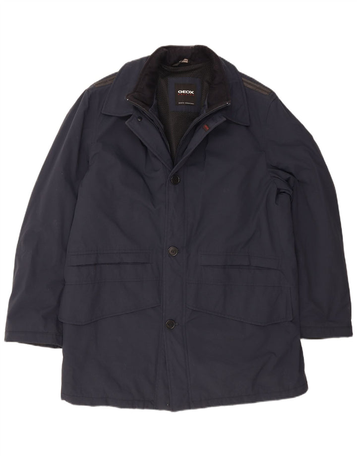 Giacca Geox Uomo Respira Utility IT 52 XL Blu Navy Poliammide