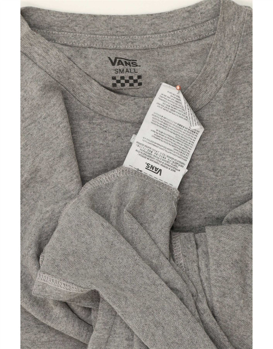 T-shirt da uomo Vans Top Small in cotone chiazzato grigio