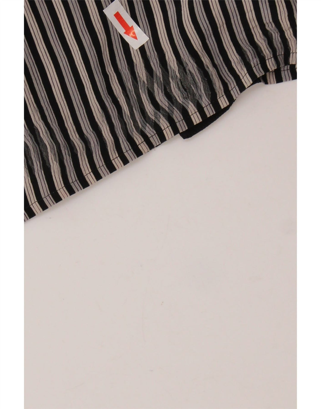 MESSORI Camicia a maniche corte da uomo piccola in seta a righe nere