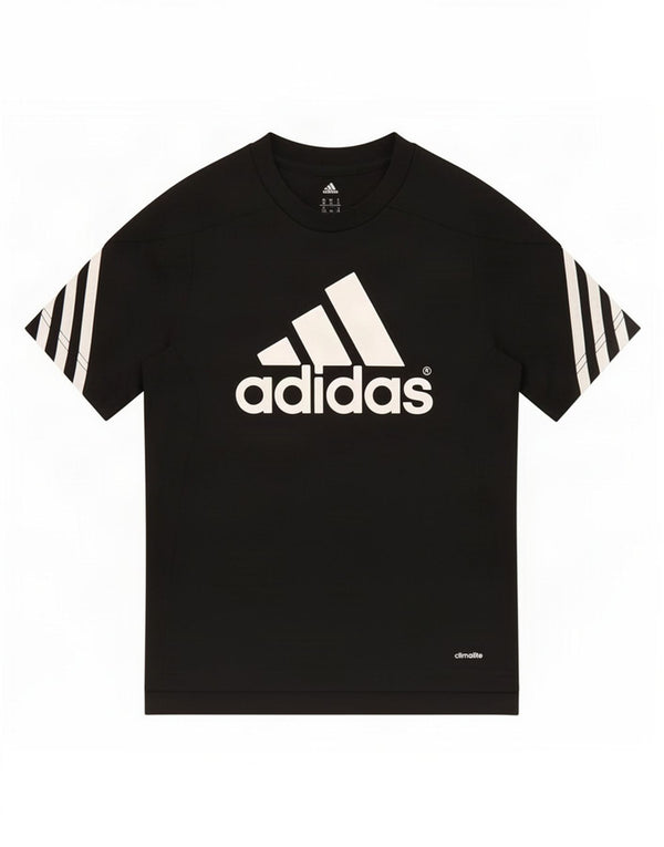 T-shirt grafica Adidas Bambina Climalite 9-10 anni Media Nera