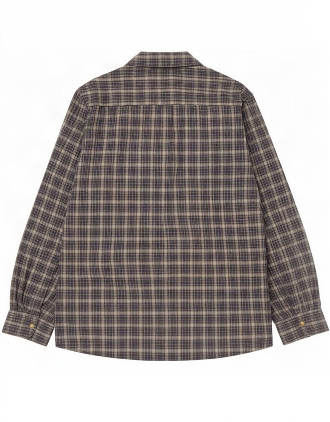 Camicia in flanella da uomo Rohan piccola in cotone scozzese blu navy