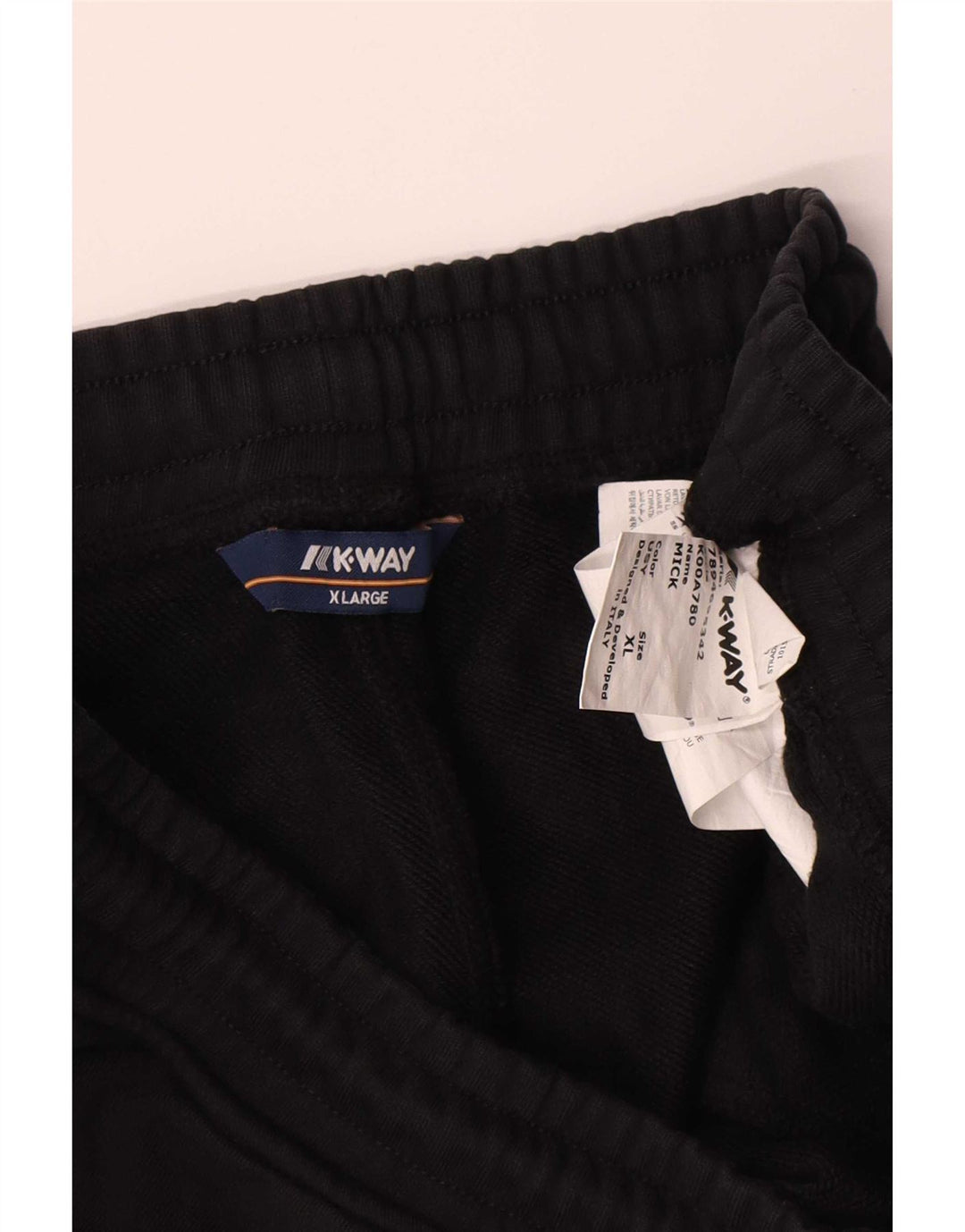 Pantaloni da tuta da uomo K-Way Joggers XL in cotone nero