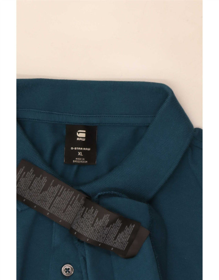 Polo da uomo G-Star XL in cotone blu