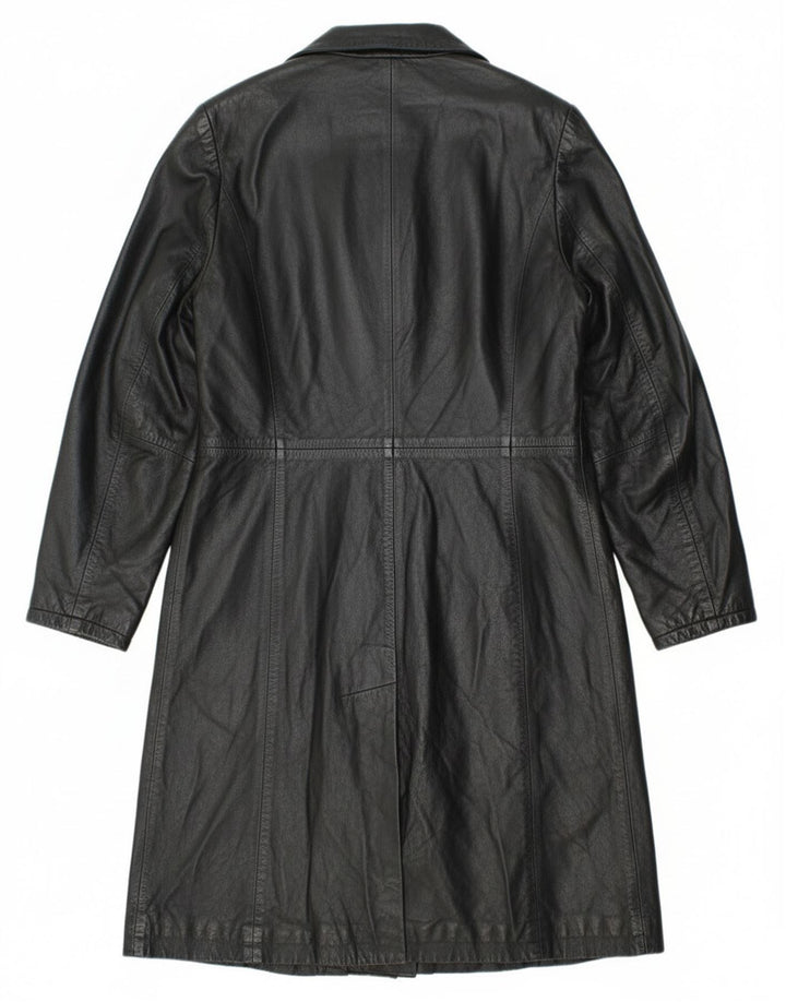 Cappotto in Pelle Donna Roberta Ferrini IT 44 Medio Pelle Nera