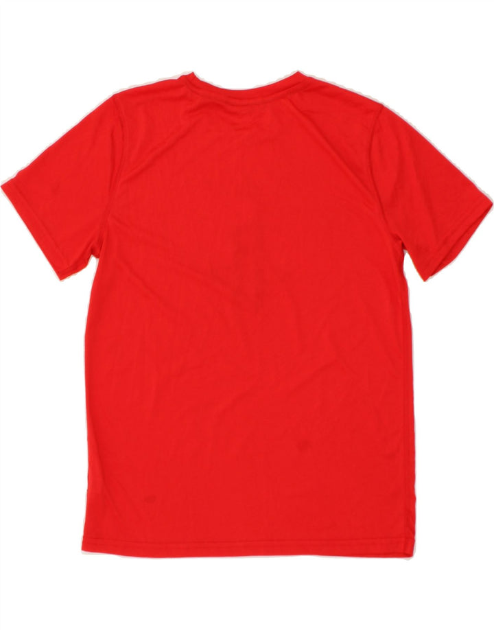 ADIDAS Boys Climalite Graphic T-Shirt Top 12-13 Years Large Red Polyester Vintage Adidas and Second-Hand Adidas from Messina Hembry 