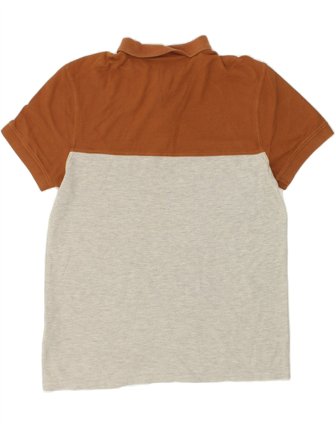 JULES Mens Polo Shirt Large Grey Colourblock Cotton Vintage Jules and Second-Hand Jules from Messina Hembry 