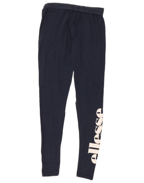 Leggings grafici da donna Ellesse UK 10 piccoli in cotone blu navy