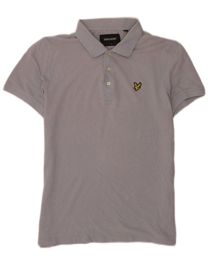 Polo da uomo a maniche corte Lyle & Scott grande in cotone grigio