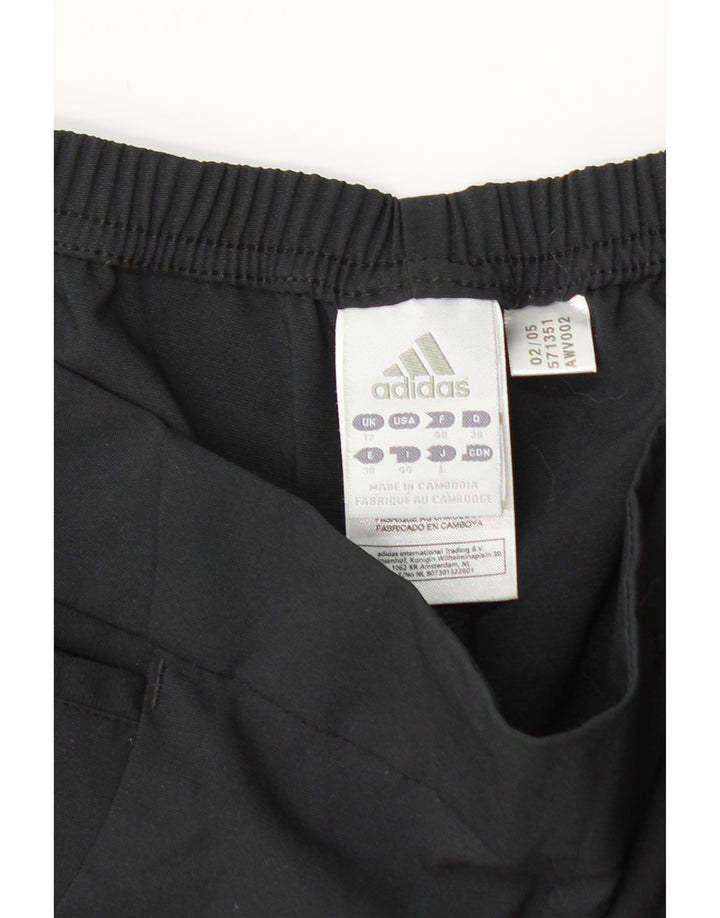 Pantaloni da tuta Adidas Capri da donna UK 12 Medium Nero Poliestere