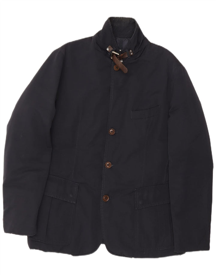 Moncler Giacca imbottita da uomo taglia 4 XL in poliestere blu navy