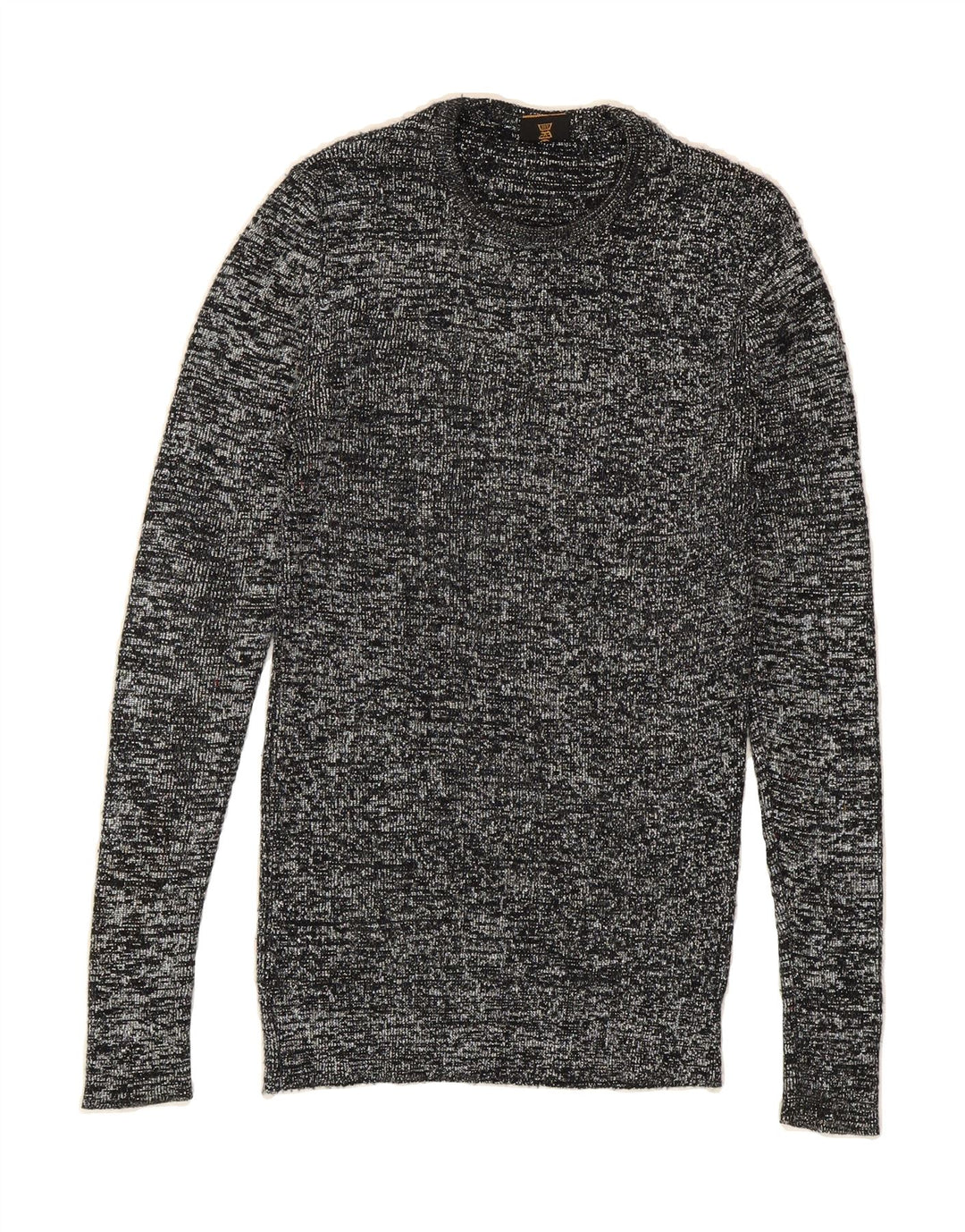 VINTAGE Womens Crew Neck Jumper Sweater UK 12 Medium Black Flecked Vintage Vintage and Second-Hand Vintage from Messina Hembry 