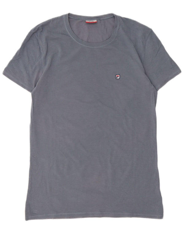 T-shirt Fila da uomo Top Large in cotone blu