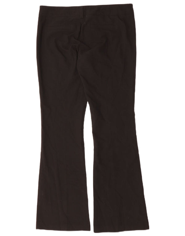 Pantaloni casual svasati da donna Topshop UK 12 medi W34 L32 poliestere nero