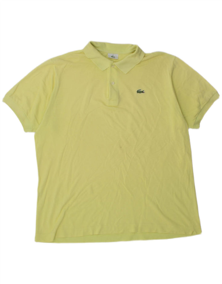 Polo da uomo LACOSTE taglia 6 XL in cotone giallo