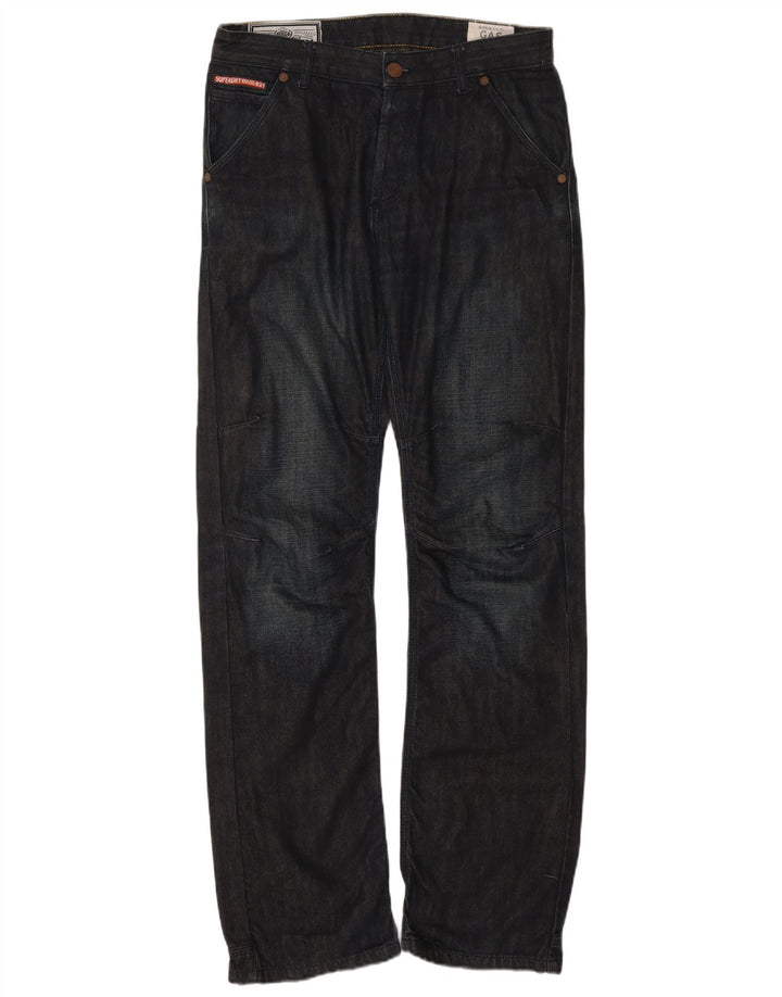 Jeans dritti da uomo Superdry W34 L34 cotone blu navy