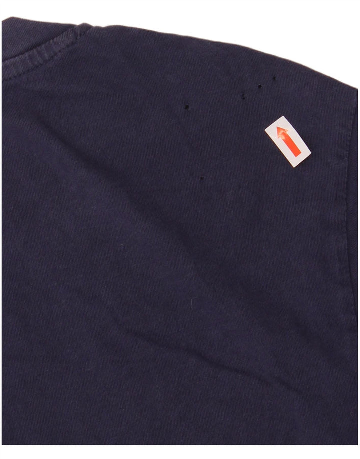 T-shirt grafica da uomo KAPPA Top Large in cotone blu navy