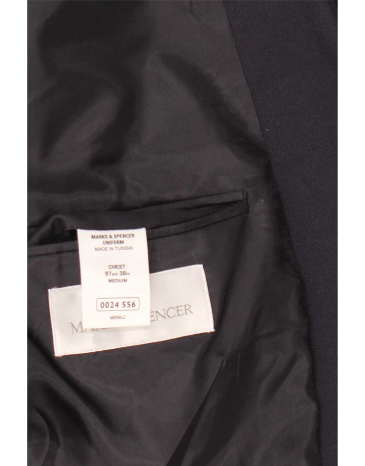 Giacca blazer a 2 bottoni da uomo Marks & Spencer UK 38 medio blu navy