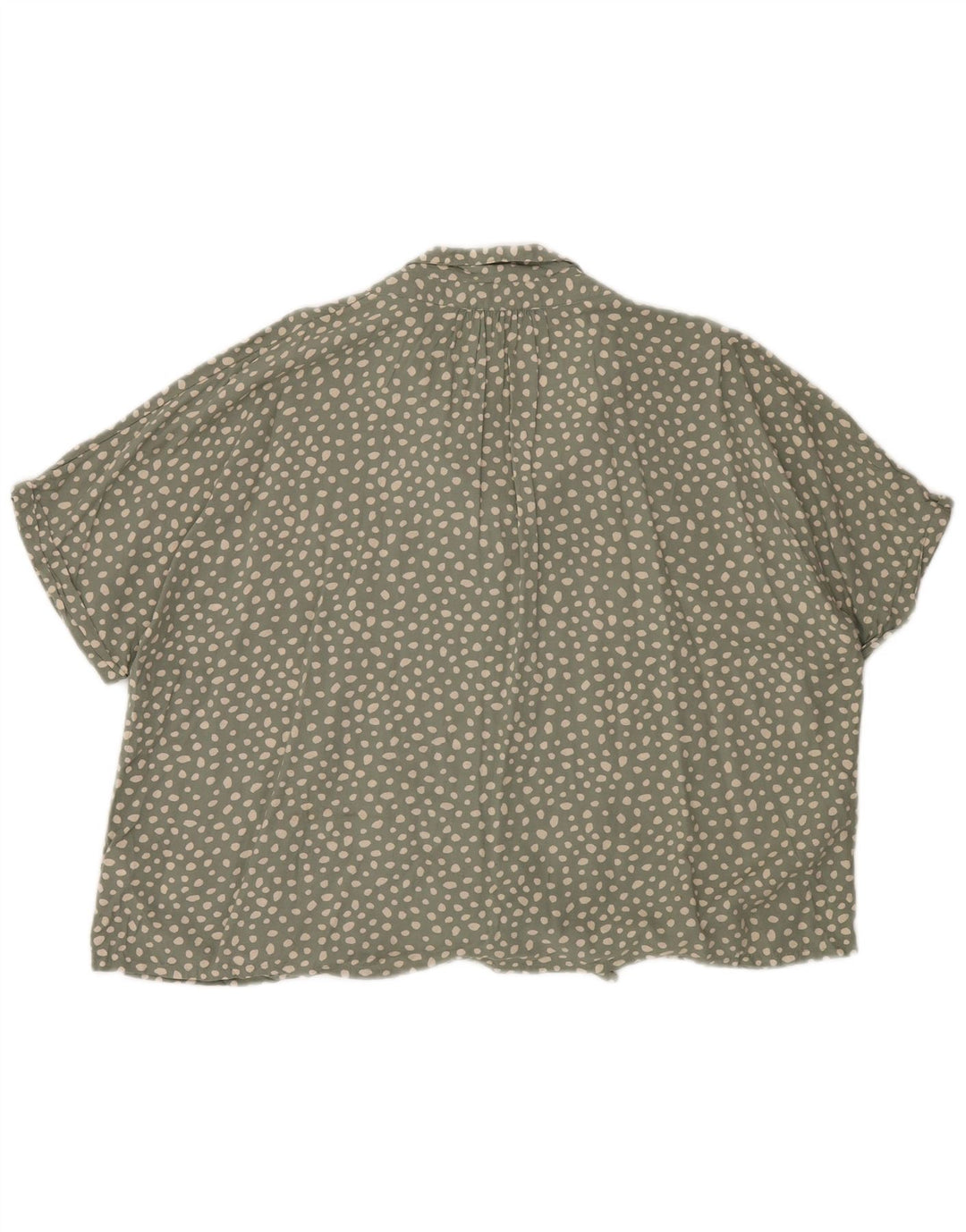 FAT FACE Camicetta da donna con cravatta sul davanti UK 20 2XL Verde maculato