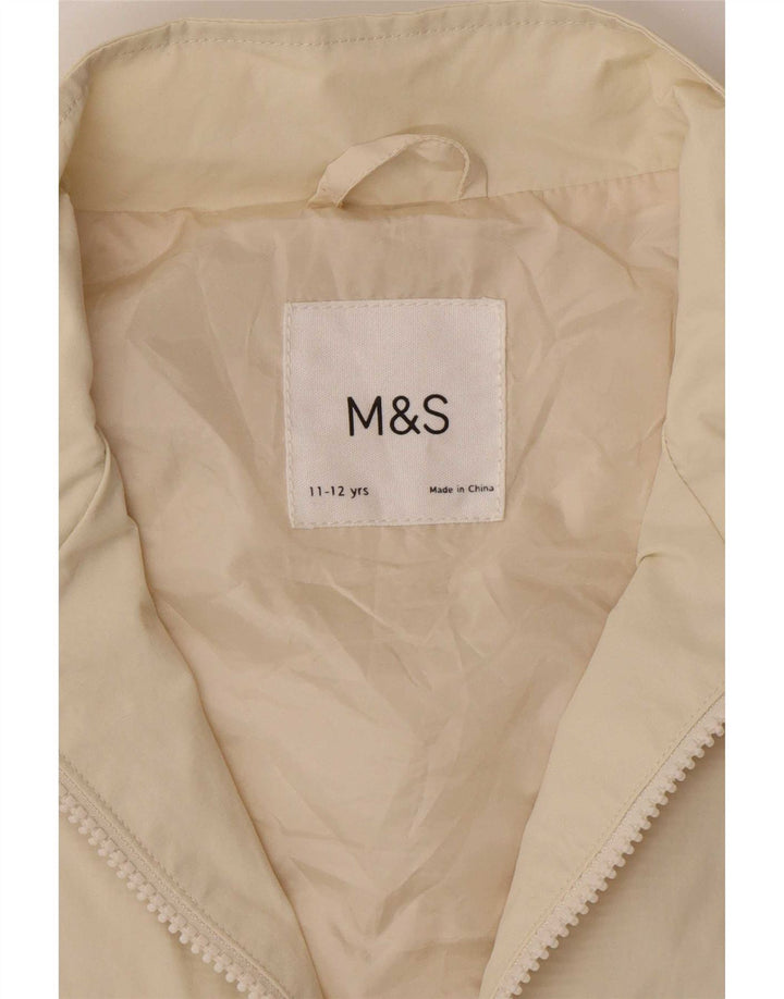Giubbotto bomber corto Marks & Spencer per ragazze 11-12 anni in poliestere beige