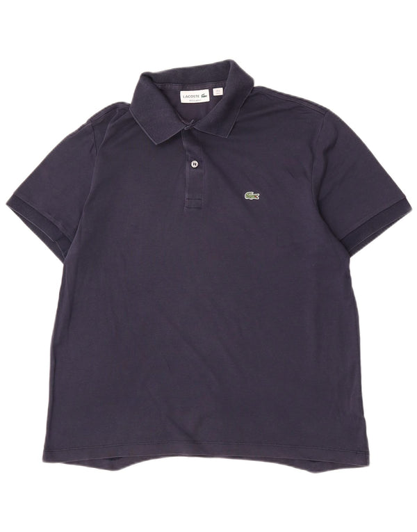 Polo Lacoste da uomo vestibilità regolare taglia 5 grande in cotone blu navy