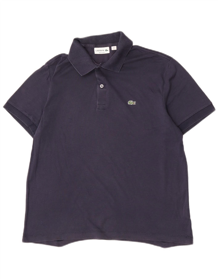 Polo Lacoste da uomo vestibilità regolare taglia 5 grande in cotone blu navy