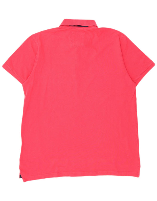 Crew Clothing Polo da uomo grande in cotone rosa