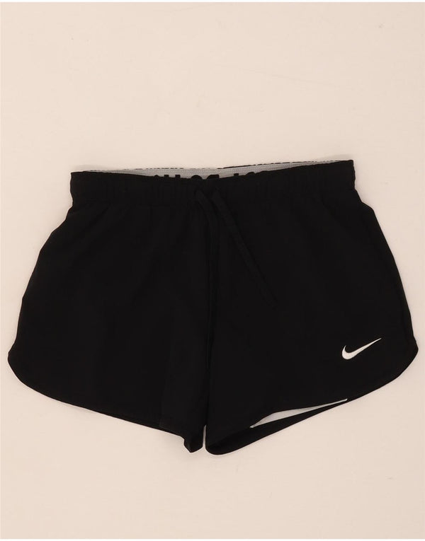 Pantaloncini sportivi Nike da donna Dri Fit UK 6 XS poliestere nero