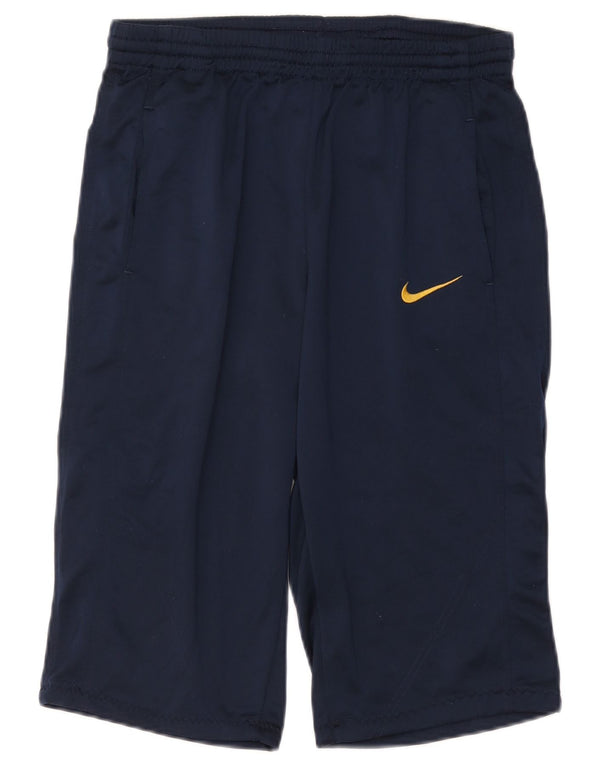 Pantaloncini sportivi bermuda da uomo NIKE UK 38/40 medio poliestere blu navy