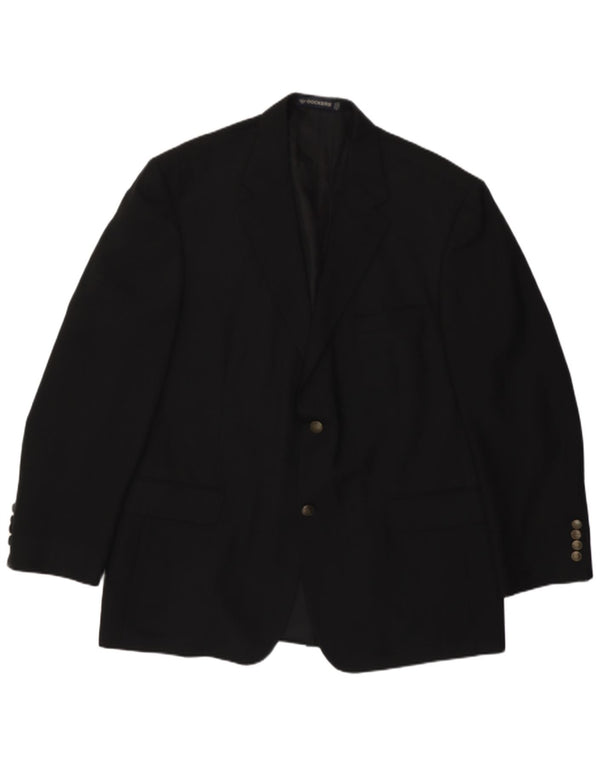 Giacca blazer da uomo a 2 bottoni Dockers UK 44 2XL poliestere nero