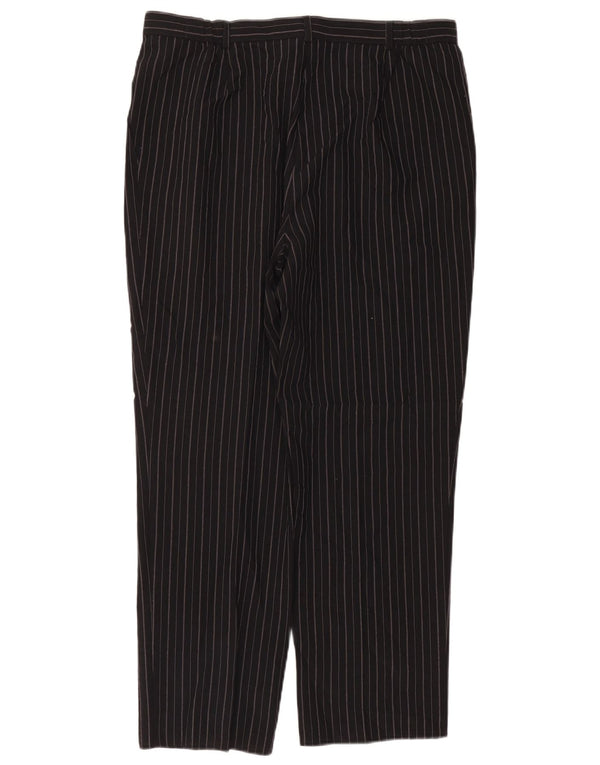 Pantaloni chino da donna Marks & Spencer UK 18 XL W36 L29 Gessato blu navy