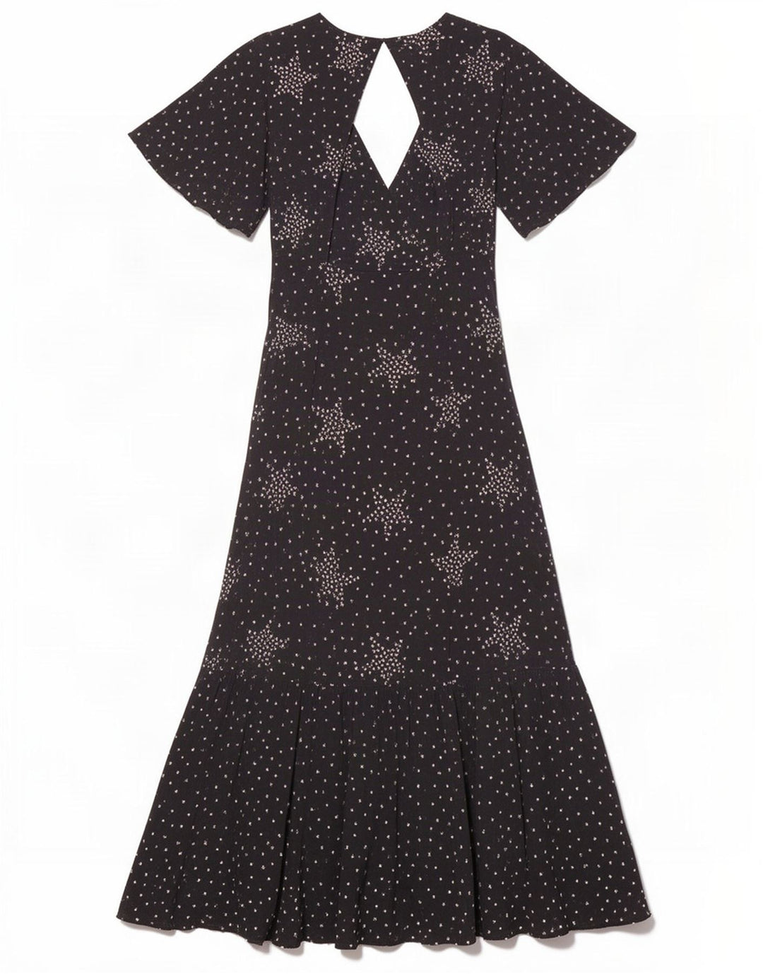 Topshop Abito lungo da donna con motivo astratto UK 8 piccolo nero maculato