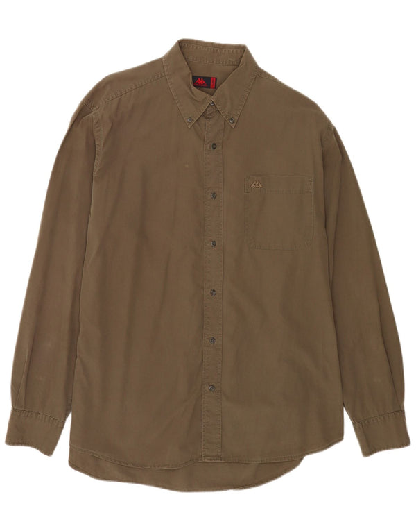 Camicia Kappa Uomo XL Kaki Cotone