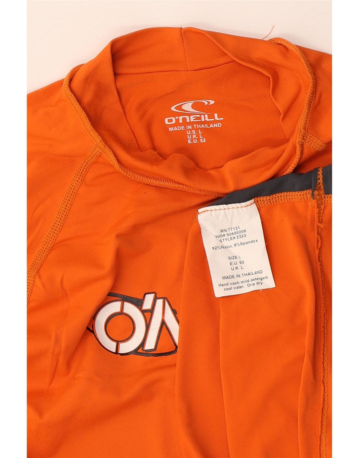 T-shirt grafica da uomo O'Neill Top grande in nylon color block arancione