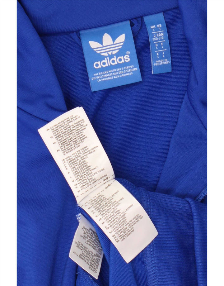 Giacca da ginnastica da uomo Adidas grande in poliestere blu