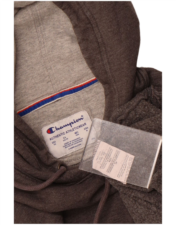 Felpa con cappuccio da uomo CHAMPION XS in cotone grigio