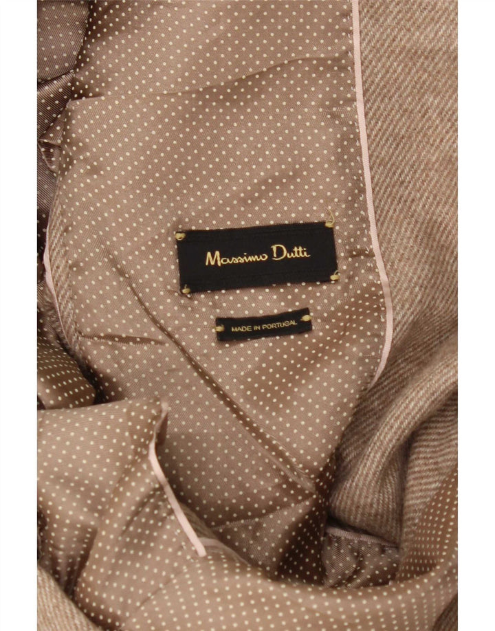 Giacca blazer da donna a 1 bottone Massimo Dutti UK 12 Beige medio