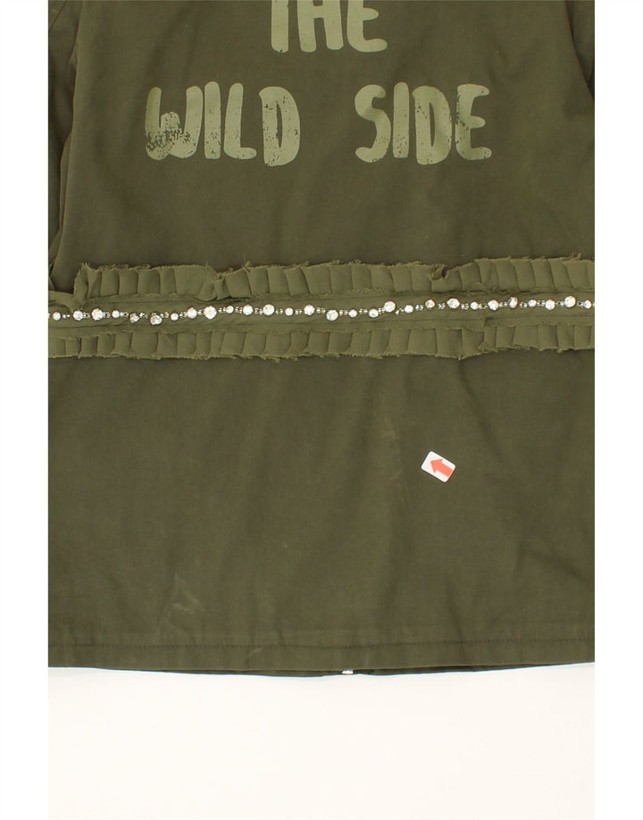 PINKO Girls Graphic Utility Jacket 7-8 Years Green Cotton Vintage Pinko and Second-Hand Pinko from Messina Hembry 