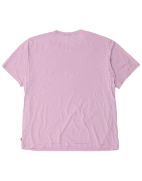 Levi's T-shirt grafica da uomo con vestibilità rilassata, grande, in cotone rosa