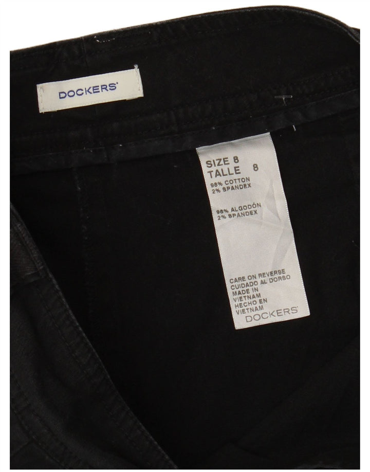 Pantaloncini chino da donna DOCKERS US 8 medi W34 cotone nero
