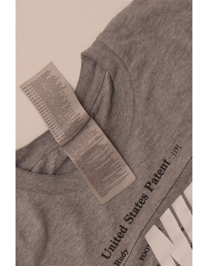 T-shirt grafica da uomo Nike Top UK 39/41 cotone grigio medio