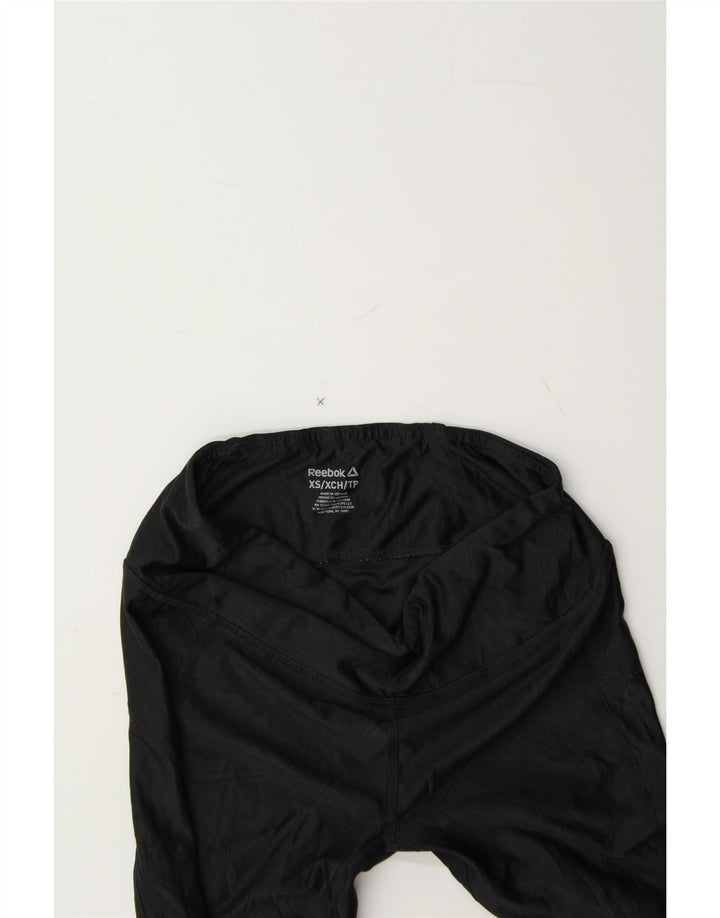 REEBOK Womens Leggings UK 6 XS Black Polyester Vintage Reebok and Second-Hand Reebok from Messina Hembry 