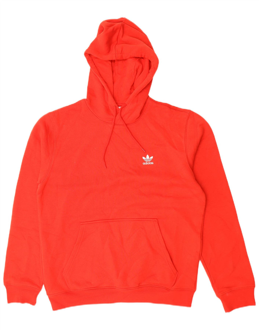 ADIDAS Mens Hoodie Jumper Large Red Cotton