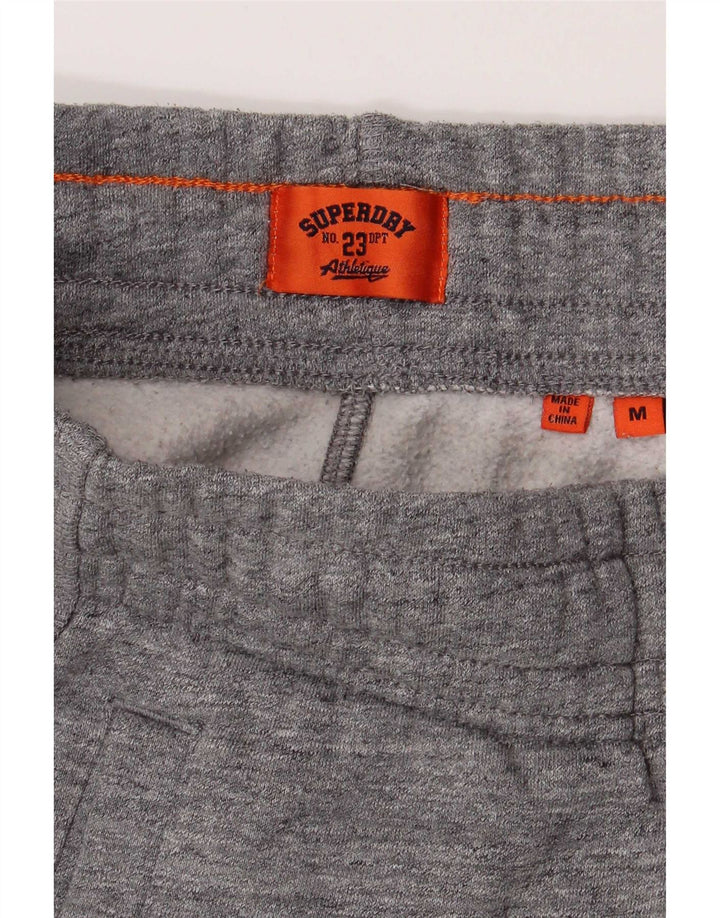Pantaloni da tuta da uomo Superdry Joggers in cotone chiazzato grigio medio