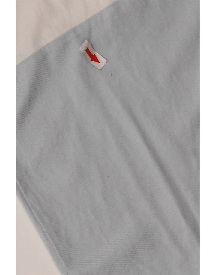 LEVI'S T-shirt grafica oversize da donna Top UK 10 Small Blu Colourblock