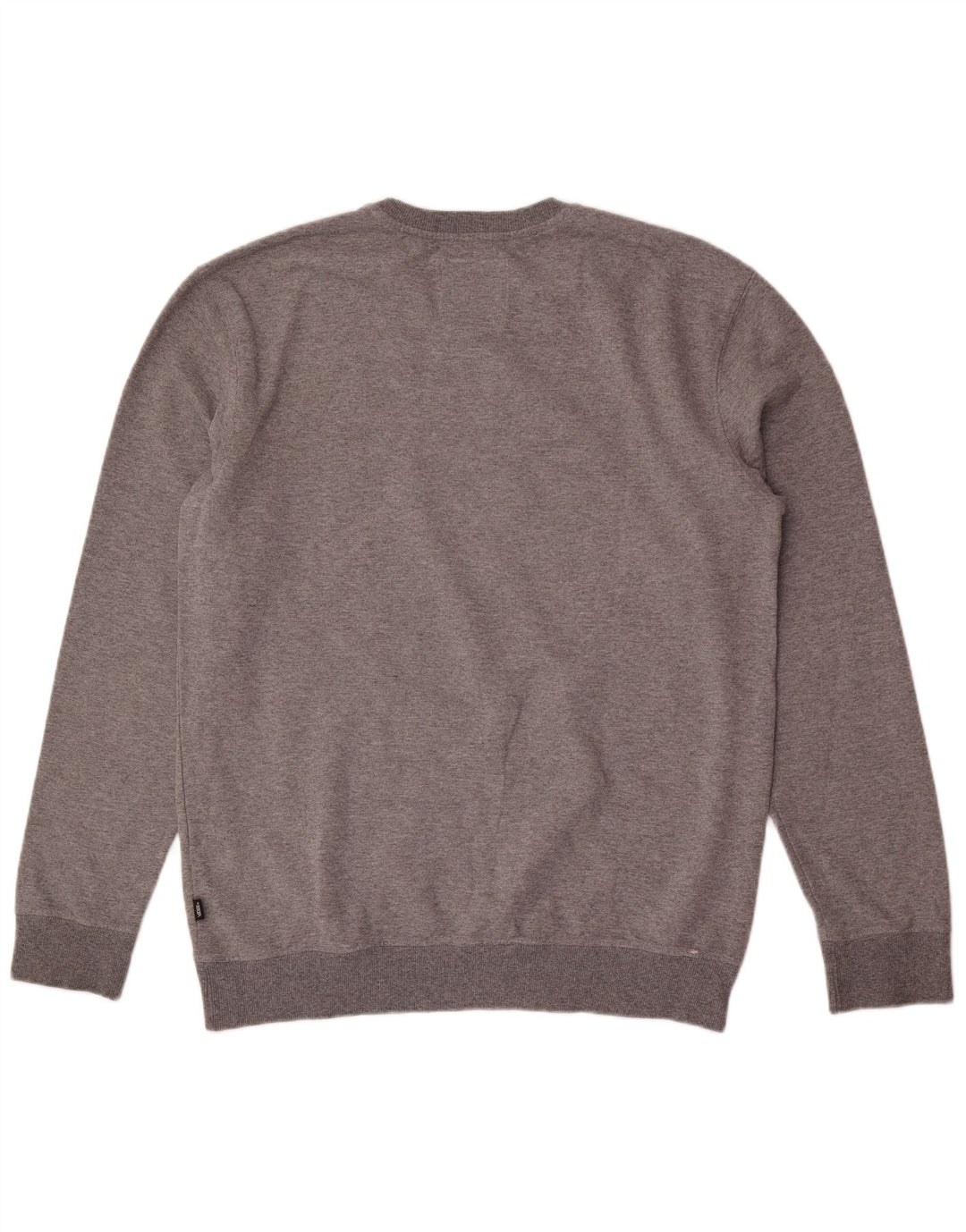 Felpa grafica da uomo Vans, maglione grande, cotone grigio