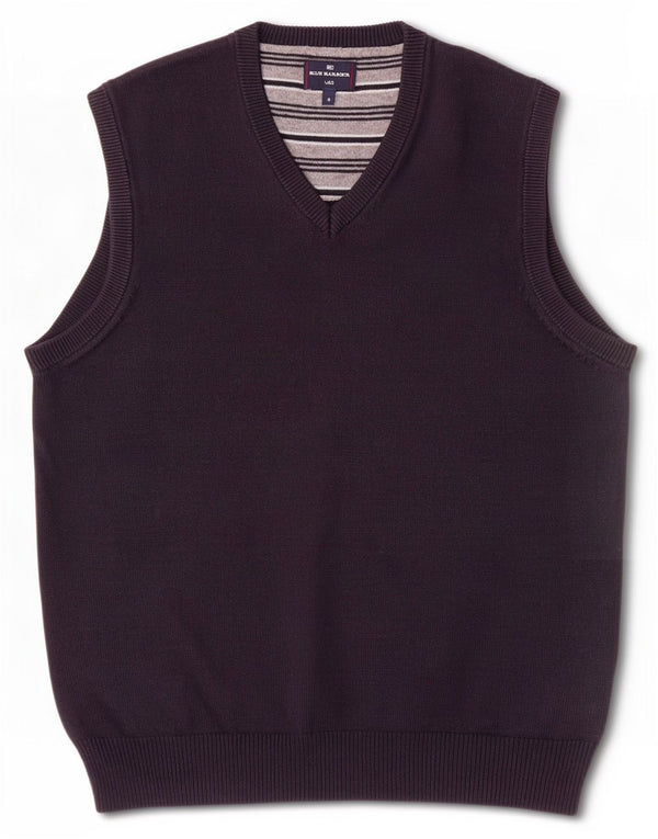 Canotta da uomo Marks & Spencer blu Harbour Vest piccola in cotone blu scuro