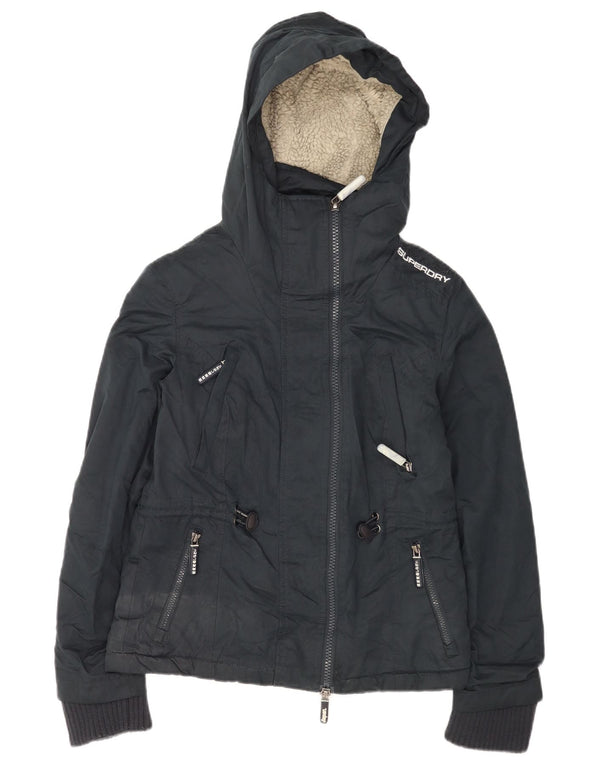 Giacca a vento grafica da donna Superdry UK 10 Small Blu Navy