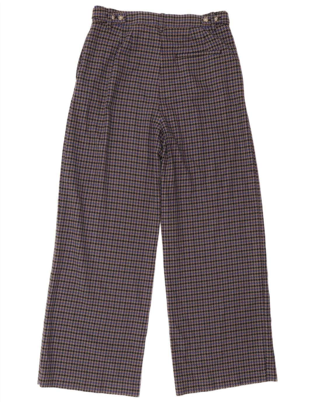 Pantaloni da abito da donna Marks & Spencer UK 14 Large W34 L32 Pied de poule grigio